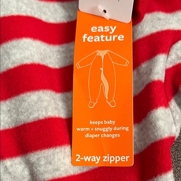 Carter's Festive Red and White Reindeer Footie - Picture 10 of 10